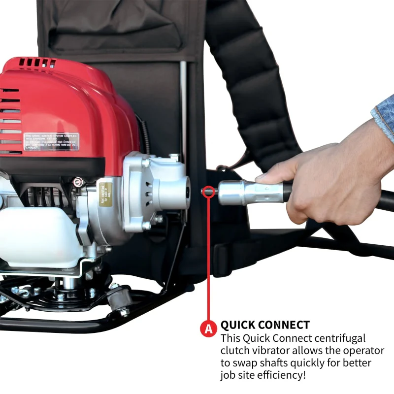 2HP Honda Concrete Vibrator with Flex Shaft Cable Whip Backpack - Image 5