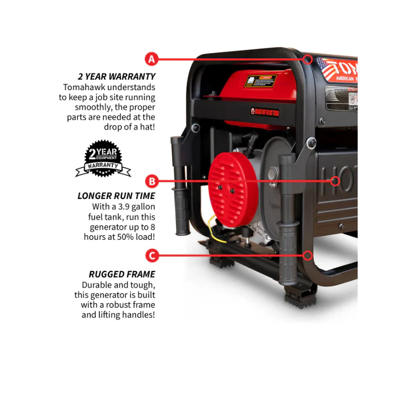 4000 Watt Honda Powered Generator Portable Gas Power Professional Use - Image 4