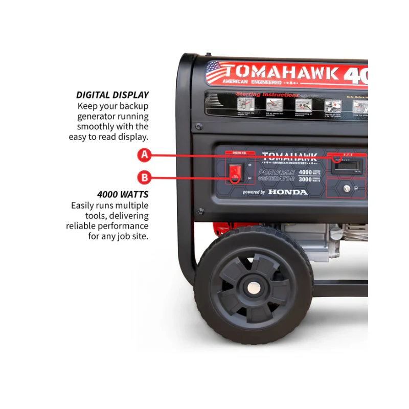 4000 Watt Honda Powered Generator Portable Gas Power Professional Use - Image 6