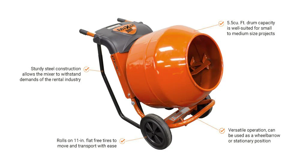 5 Cu Ft Cement Mixer | Brave MIXZR Direct Drive - Image 9
