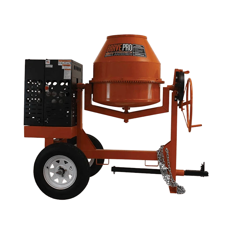 9 Cu Ft Cement Mixer | Brave | Steel Drum | Honda Gas | Towable - Image 5