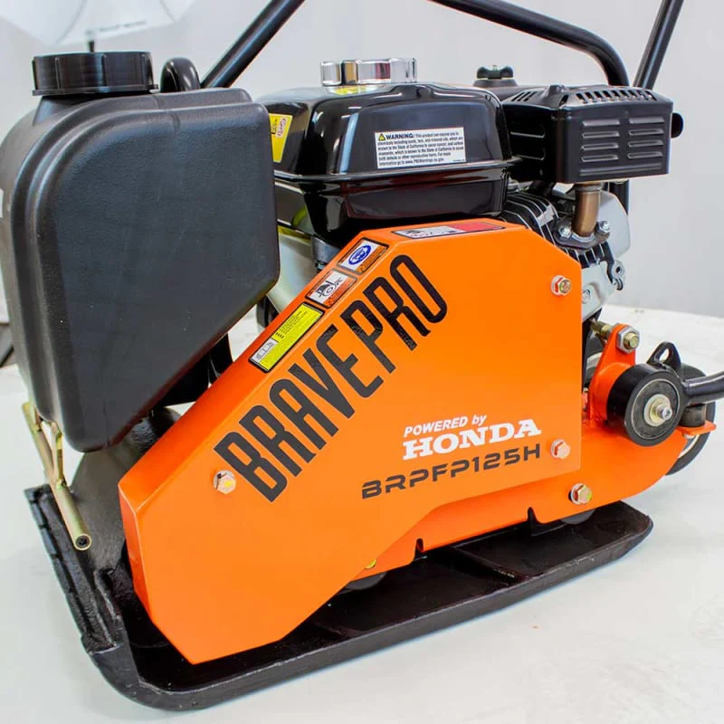 BravePro Forward Plate Compactor | 14 In. | Rubber Mat, Tank, and Wheel Kit | Honda GX160 - Image 13