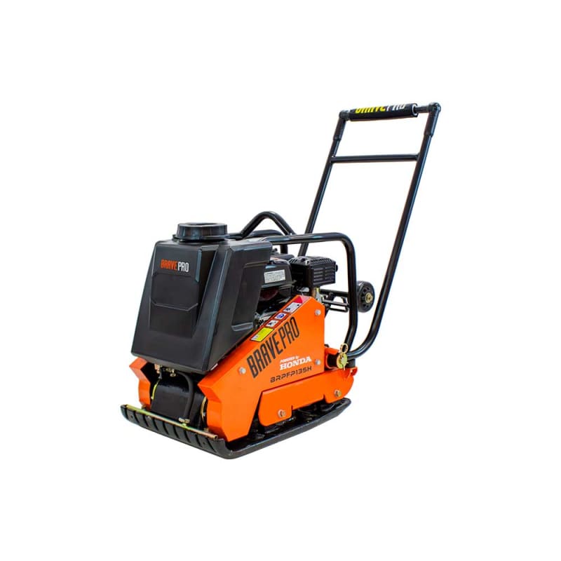 BravePro Forward Plate Compactor | 16 In. | Rubber Mat, Tank, and Wheel Kit | Honda GX160 - Image 2