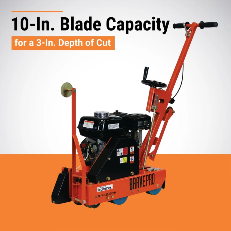 BravePro Green Concrete Saw | 10 In. | Honda GX200 - Image 8