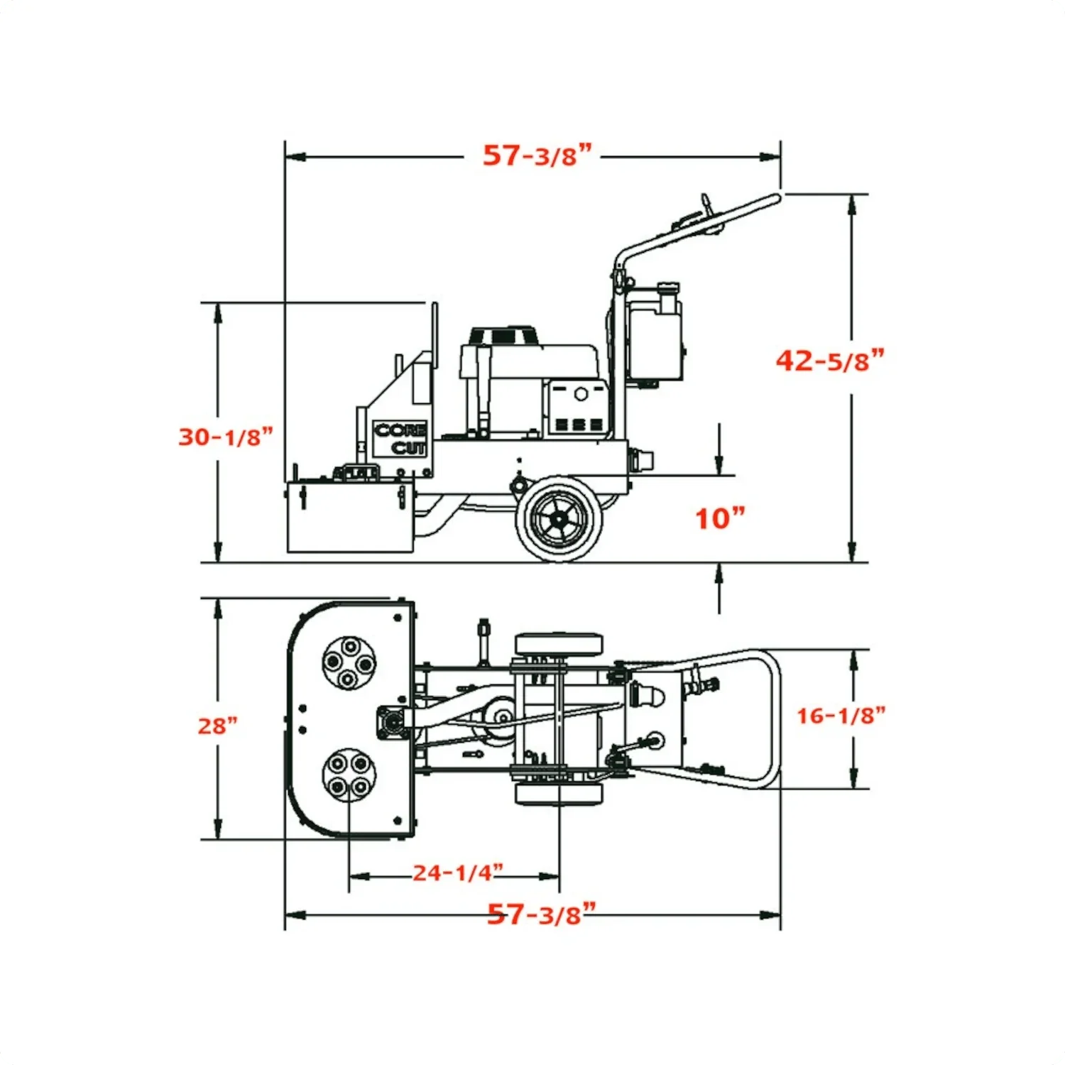 Concrete Surface Grinder - Core Prep CPG202E1 - Dual Head - 10"/12" - Electric - Image 4