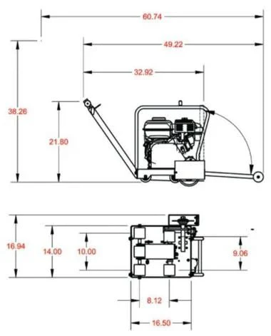 Diamond Products CC150XL-EE First-Cut Concrete Saw True Early Entry Series 6in Honda GX160 Engine 4.8HP - Image 4