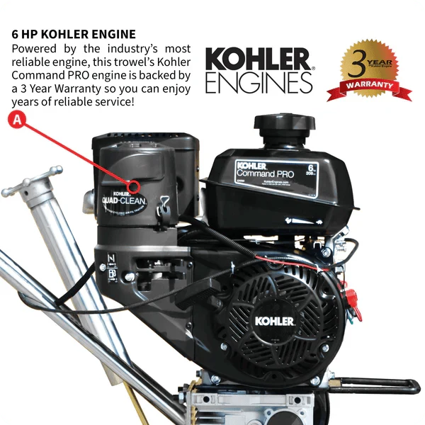 Edger Power Trowel - 24" - Kohler 6Hp - 120 Rpm - Image 3