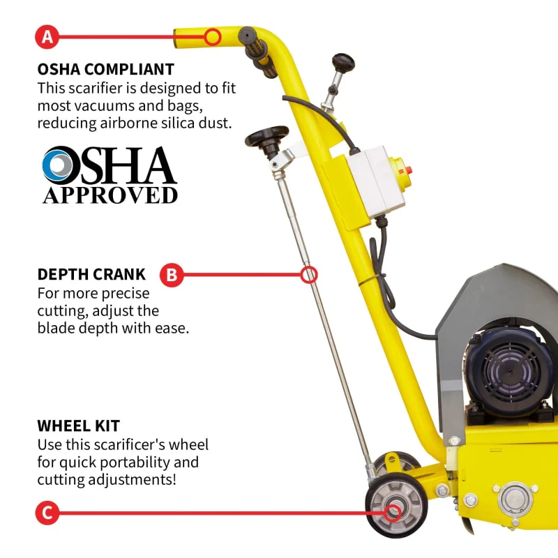 Tomahawk Concrete Scarifier eTSCAR-8 - Electric - Image 4