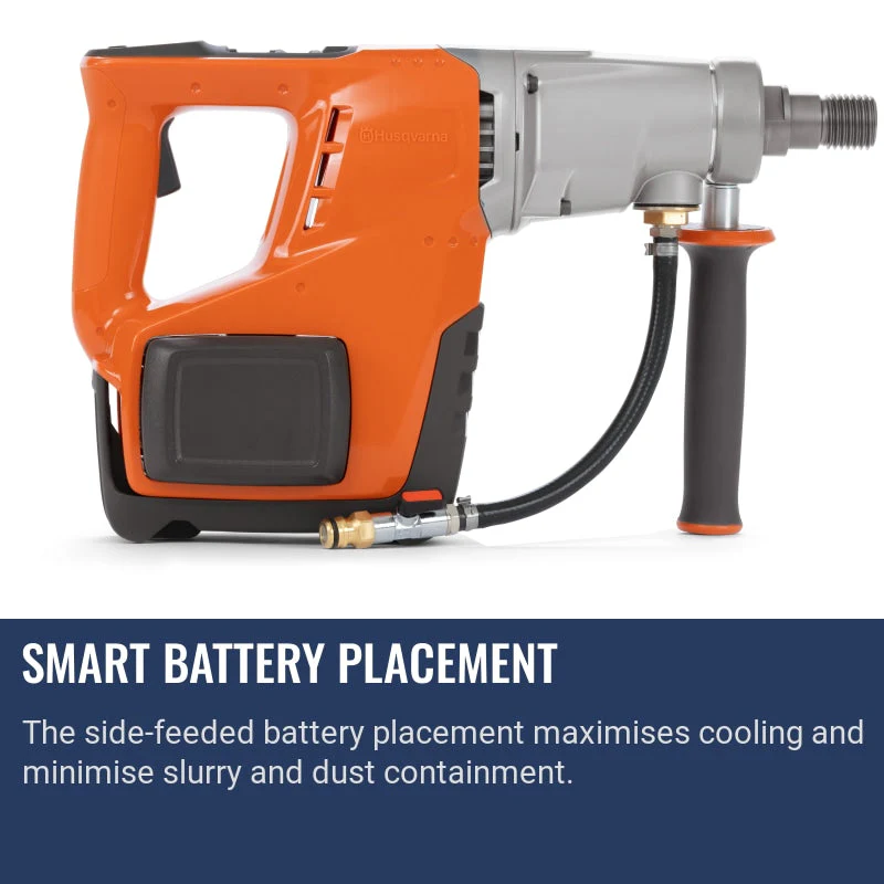 Husqvarna DM 540i Battery Core Drill Motor Kit with 2 BLi300 Batteries & QC500 Charger | Handheld Core Drill - Image 4