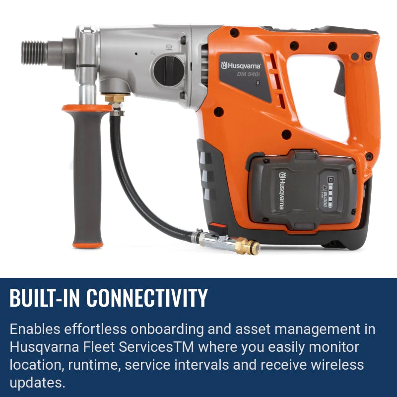 Husqvarna DM 540i Battery Core Drill Motor Kit with 2 BLi300 Batteries & QC500 Charger | Handheld Core Drill - Image 5