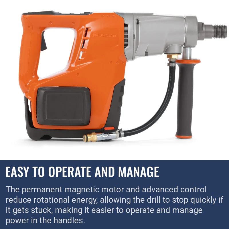 Husqvarna DM 540i Battery Core Drill Motor Kit with 2 BLi300 Batteries & QC500 Charger | Handheld Core Drill - Image 6