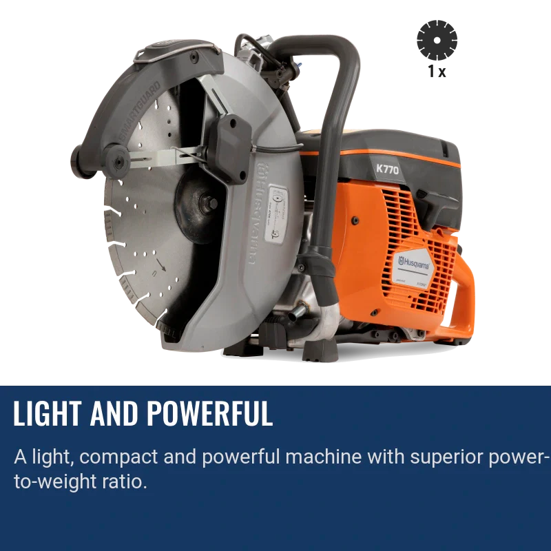 Husqvarna K770 SmartGuard Disc Cutter + FREE S45 Diamond Blade + FREE Ironclad Gloves - Image 8