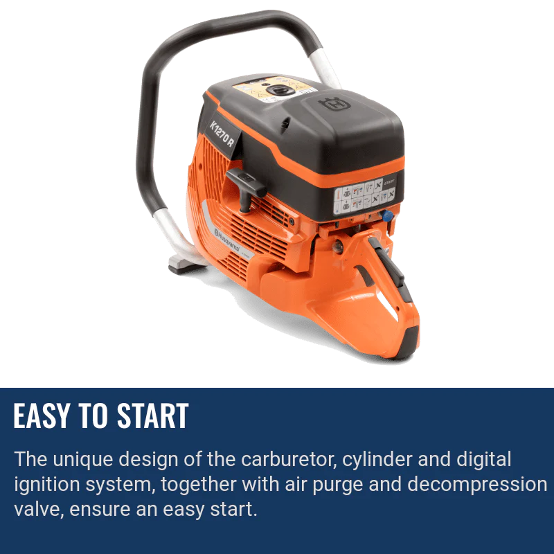Husqvarna K1270 Rail Saw Powerhead - Gas - Image 3