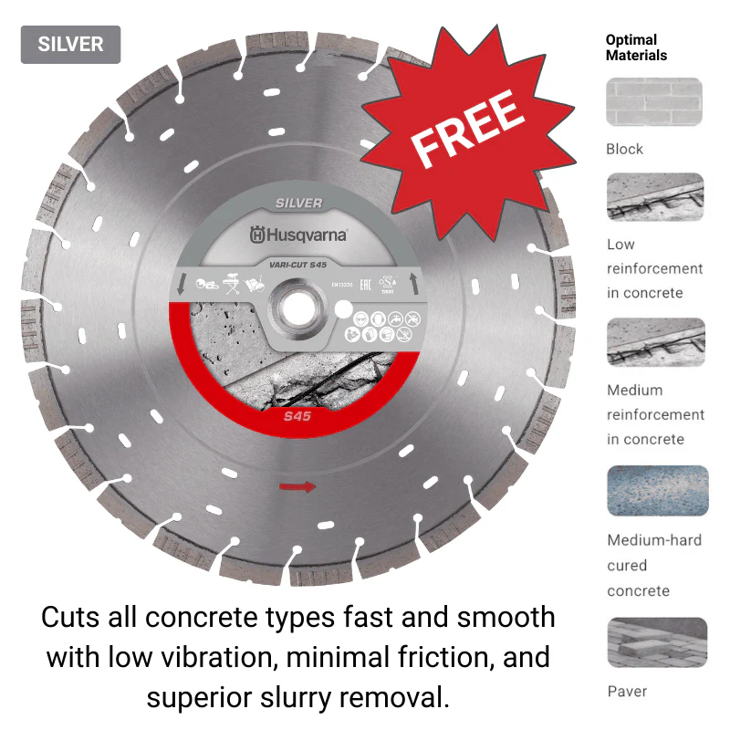 Husqvarna K770 Concrete Saw + FREE S45 Pro Blade + FREE Ironclad Gloves - Image 3