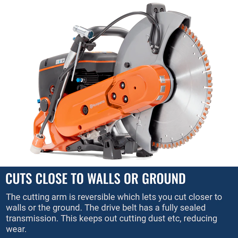 Husqvarna K770 Concrete Saw + FREE S45 Pro Blade + FREE Ironclad Gloves - Image 9