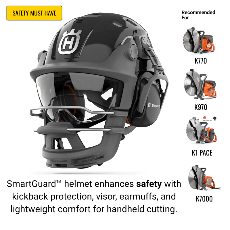 Husqvarna K770 Power Cutter 14" Bundle w/ Vari-Cut S45 Blade, Smartguard PE10H Helmet & 2 Pairs Ironclad Gloves - Save $500! - Image 5