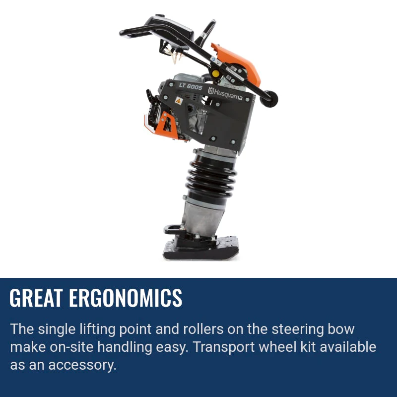 Husqvarna LT 6005 | Tamping Rammer W/ Free Vibration Impact Ironclad Gloves - Image 7