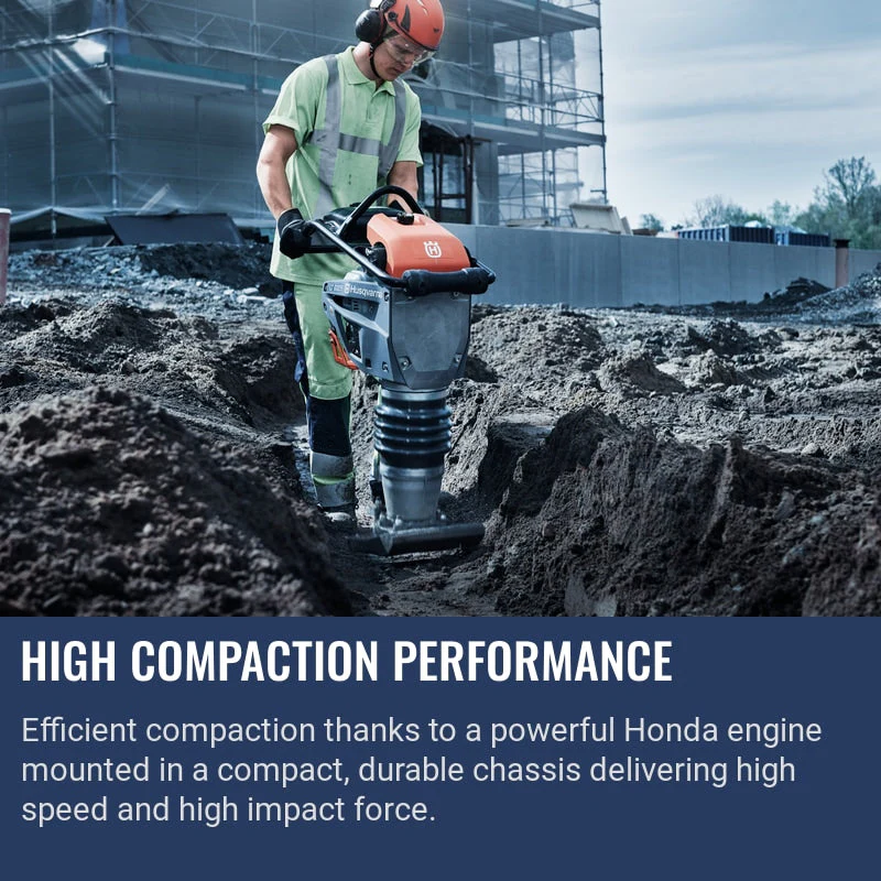 Husqvarna LT 6005 | Tamping Rammer W/ Free Vibration Impact Ironclad Gloves - Image 8