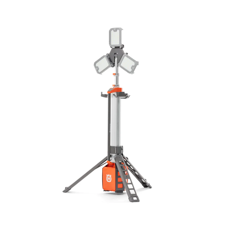 Husqvarna WL 24 PACE Work Light Kit — Battery or AC Powered LED Tower Light with Carrying Bag