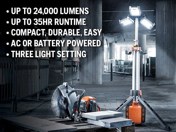 Husqvarna WL24 PACE Tower Light Kit + FREE WL 8i Worklight Kit - Image 4