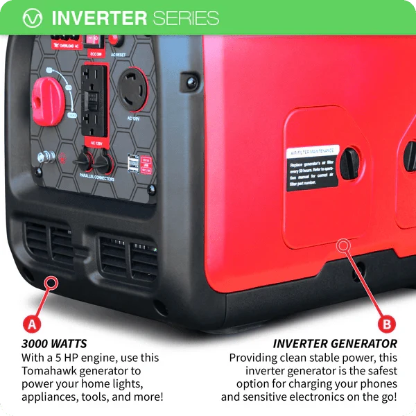 3000 Watt Inverter Generator Super Quiet Portable Gas Power Professional Use - Image 10