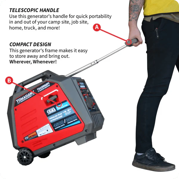 4500 Watt Inverter Generator Electronic Fuel Injection EFI Super Quiet Portable Gas Power Professional Use - Image 7
