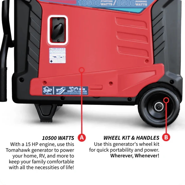 Inverter Generator – 10,000 Watt, Gas Powered, Electric Start, Super Quiet & Portable - Image 5