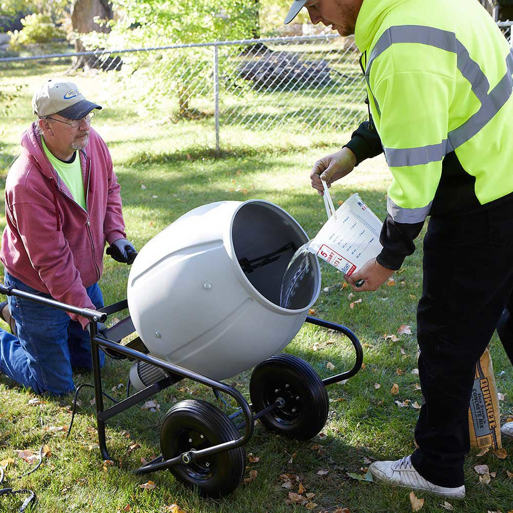 Klutch Cement Mixer | Electric | Portable 3.5 Cu Ft - Image 6