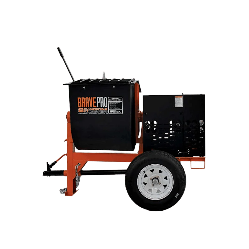 Brave Mortar Mixer | 8 Cu. Ft. Poly Drum | Honda GX239 Gas - Image 13