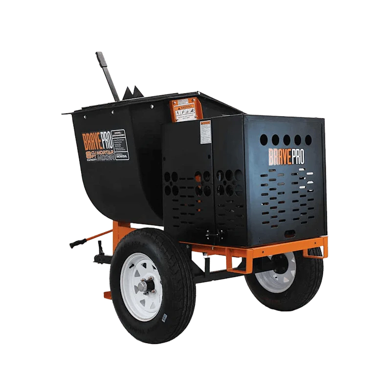 Brave Mortar Mixer | 8 Cu. Ft. Poly Drum | Honda GX239 Gas - Image 4