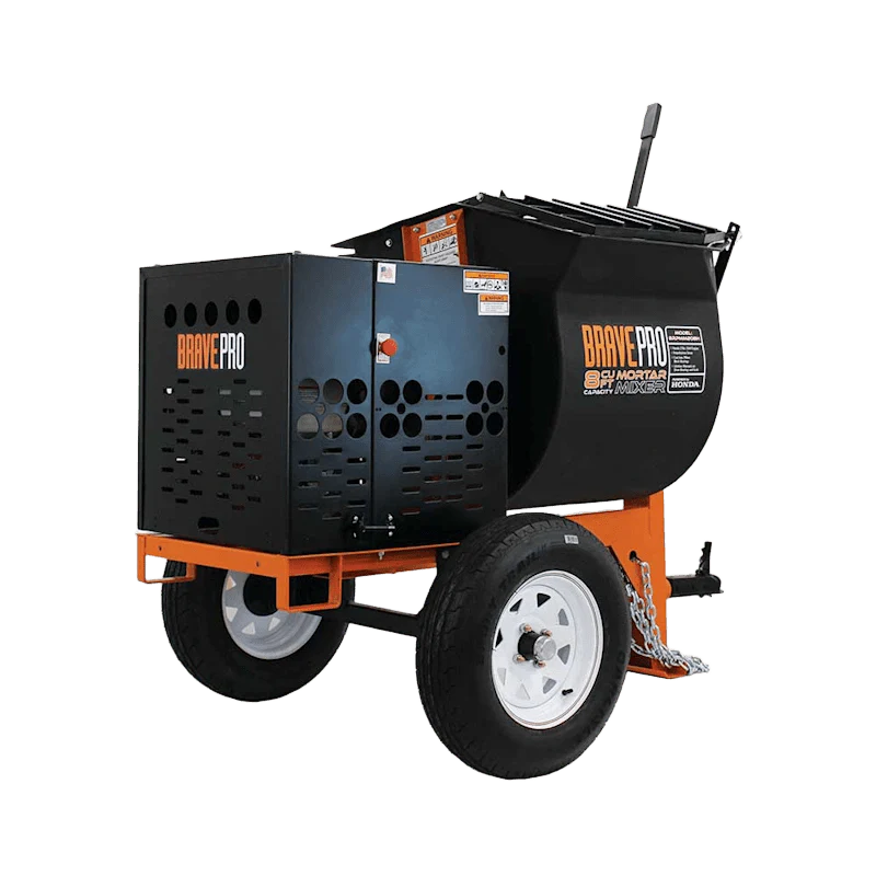 Brave Mortar Mixer | 8 Cu. Ft. Poly Drum | Honda GX239 Gas - Image 6