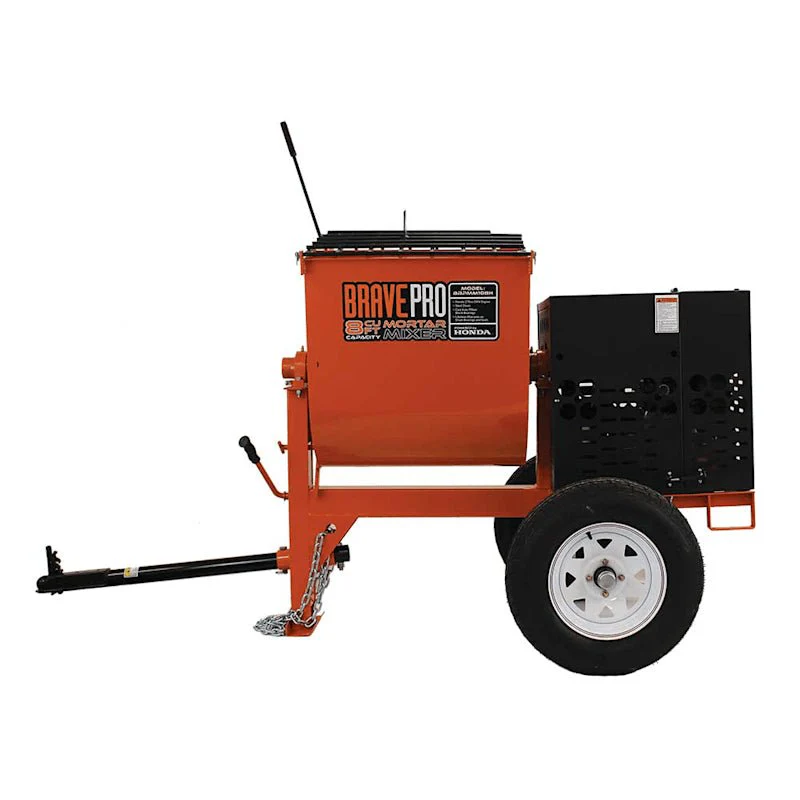 Brave Mortar Mixer | 8 Cu. Ft. Steel Drum | Honda GX239 Gas - Image 12