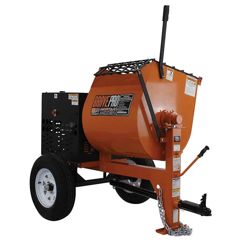 Brave Mortar Mixer | 8 Cu. Ft. Steel Drum | Honda GX239 Gas - Image 8