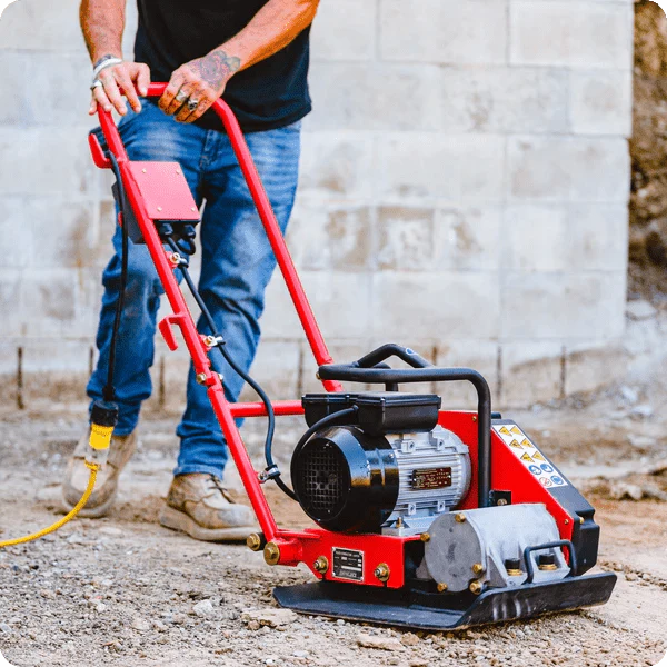 2 HP Electric Vibratory Plate Compactor Tamper for Gravel Soil Compaction W/ Free Ironclad Gloves - Image 7