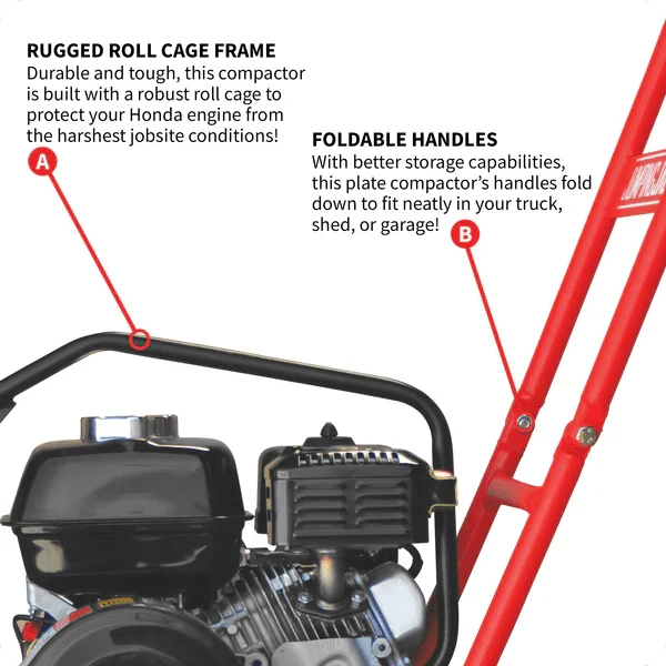 Plate Compactor – 5.5HP Honda, Vibratory Soil Tamper, 3-Year Warranty W/ Free Vibration Impact Ironclad Gloves - Image 7