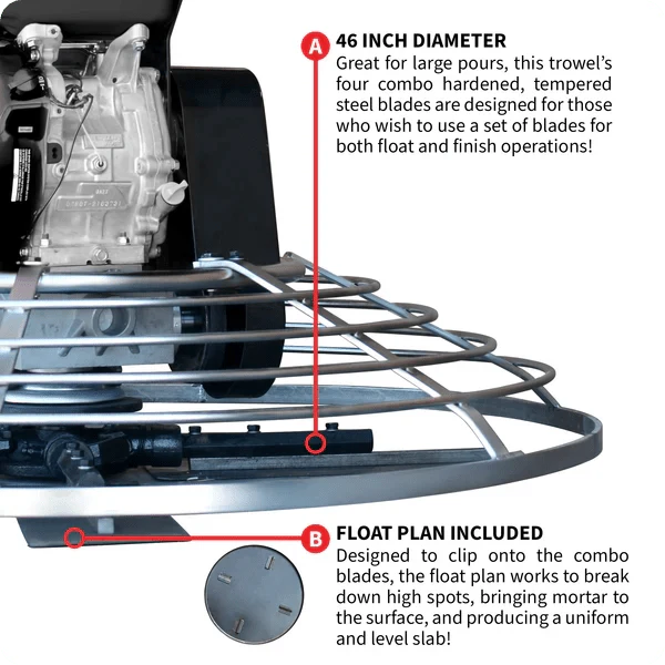 Power Trowel - 46" - Kohler 14Hp - 120 Rpm - Image 4