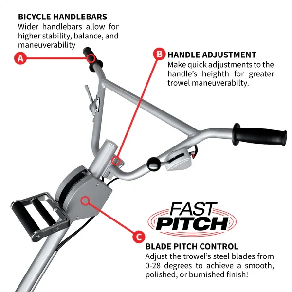 Power Trowel - 36" - Honda 9Hp - 160 Rpm - Fast Pitch - Image 7