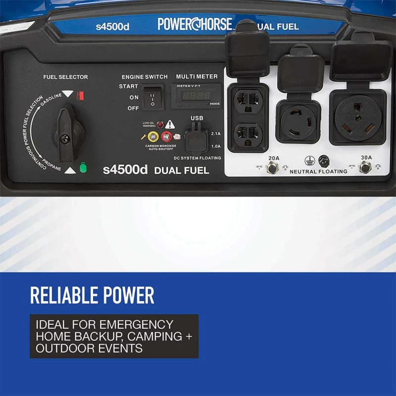 Powerhorse Generator | 4500 Surge Watt | Dual Fuel | Recoil Start - Image 10