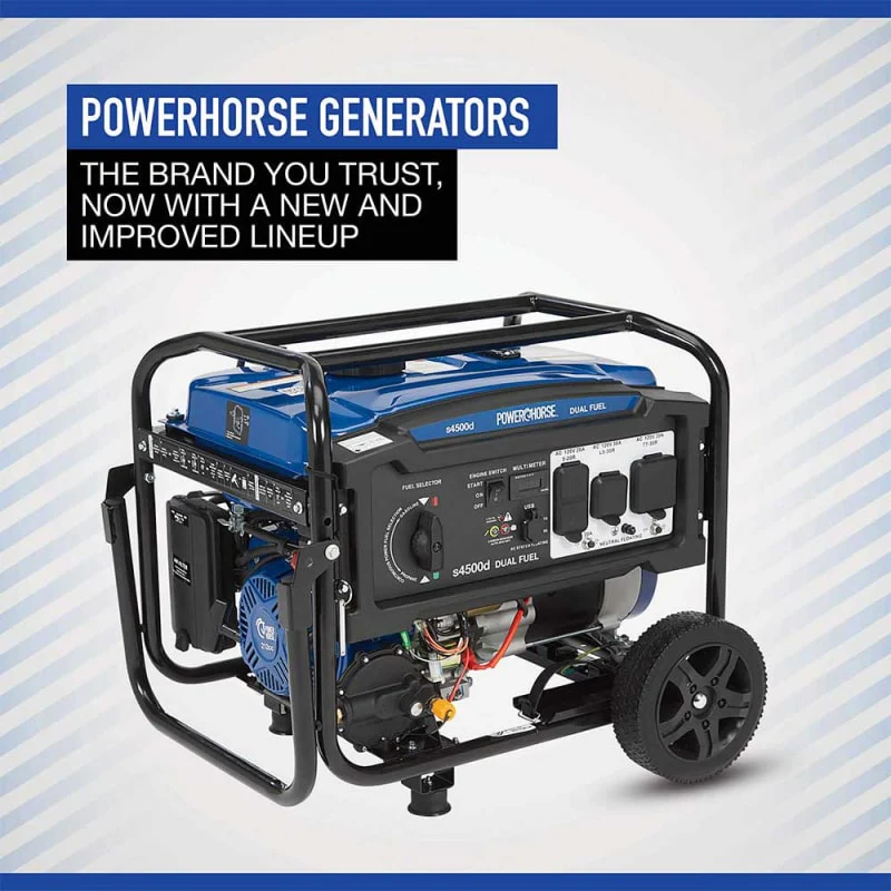 Powerhorse Generator | 4500 Surge Watt | Dual Fuel | Recoil Start - Image 11