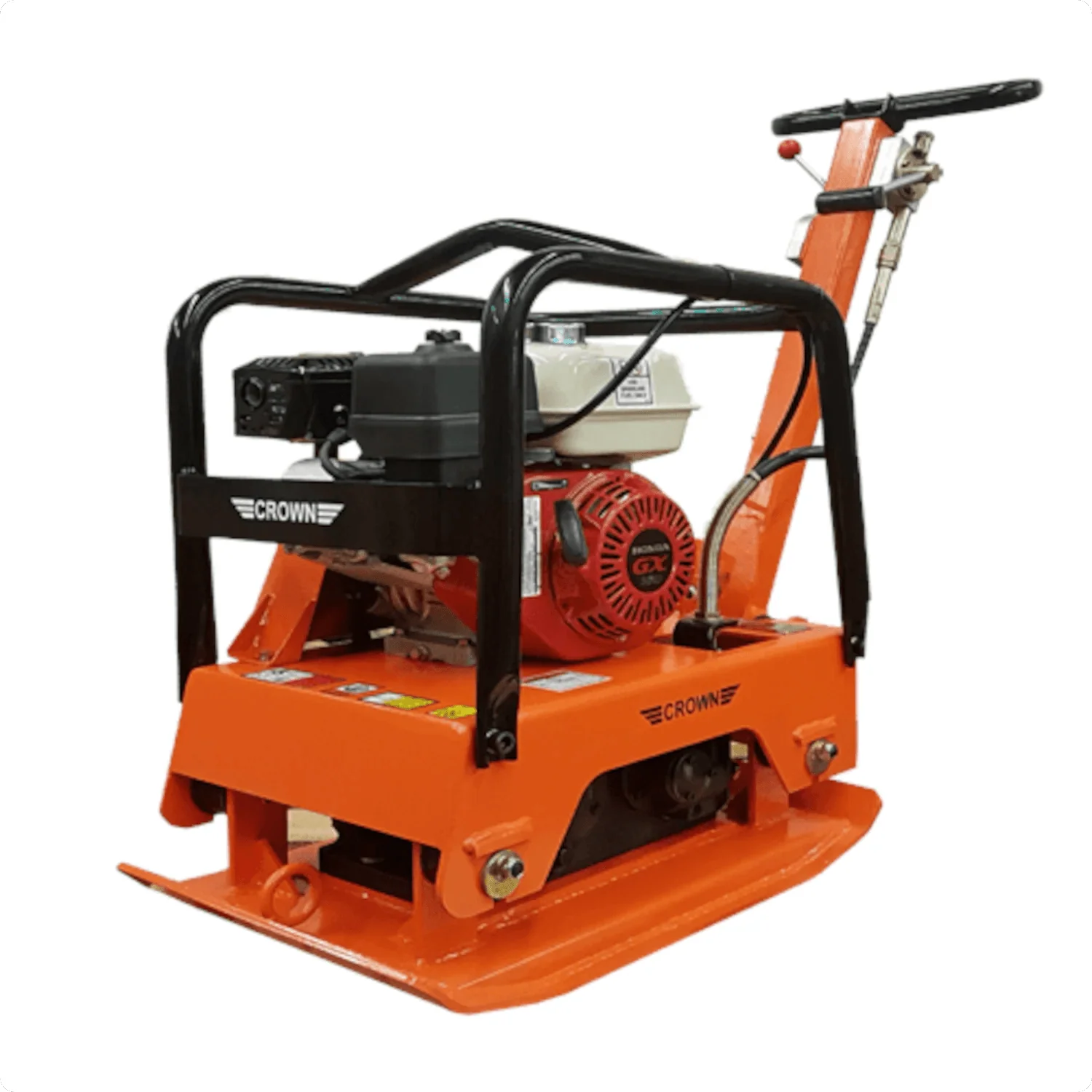 Crown Reversible Plate Compactor - Honda GX160 - 5.5 HP - 5,620 lbs/ft² W/ Free Vibration Impact Ironclad Gloves - Image 4