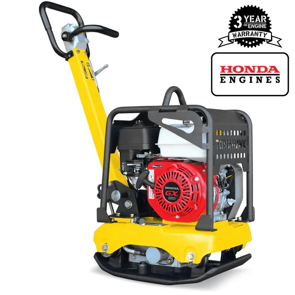 Reversible Plate Compactor - Honda GX160 - 5.5 HP - 3,500 lbs/ft_ W/ Free Vibration Impact Ironclad Gloves - Image 4