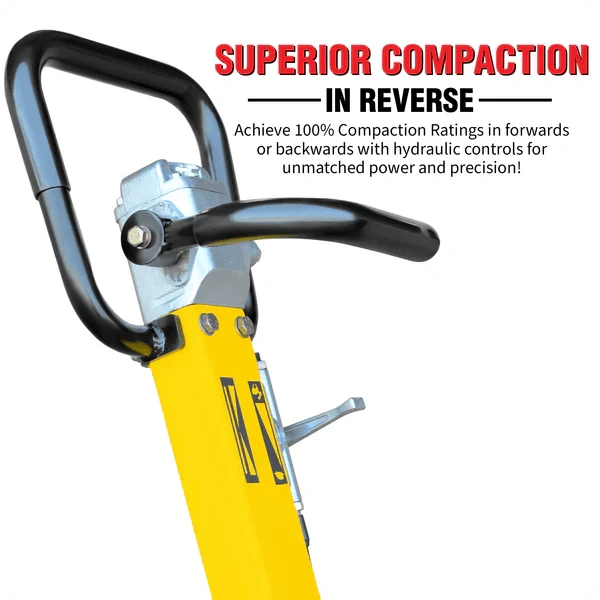 Reversible Plate Compactor - Honda GX160 - 5.5 HP - 3,500 lbs/ft_ W/ Free Vibration Impact Ironclad Gloves - Image 8