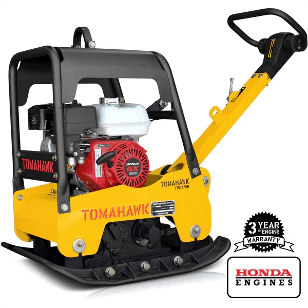 Reversible Plate Compactor - Honda GX200 - 6.5 HP - 7,000 lbs/ft_ W/ Free Vibration Impact Ironclad Gloves - Image 4