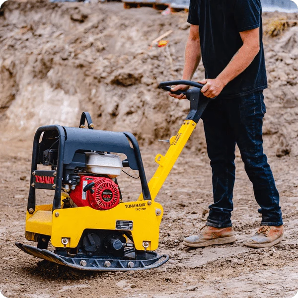 Reversible Plate Compactor - Honda GX200 - 6.5 HP - 7,000 lbs/ft_ W/ Free Vibration Impact Ironclad Gloves - Image 5