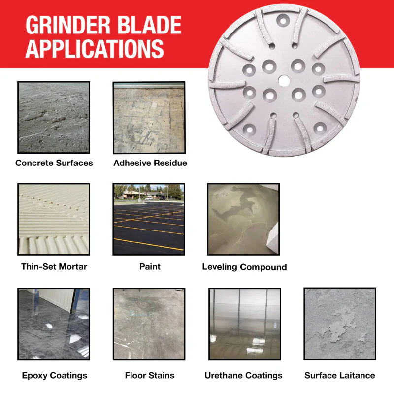 10" Grinding Wheel Diamond 10 Segments Concrete Floor Grinder Disc Blade for Leveling, Coating Removal, and Surface Prep - Image 3
