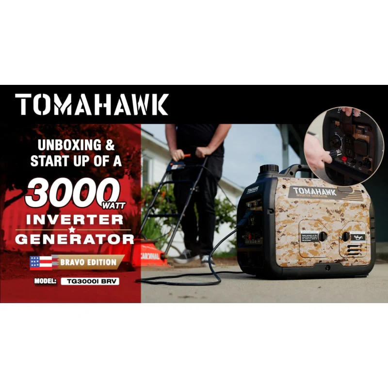 3000 Watt Inverter Generator Super Quiet Portable Gas Power Professional Use - Camo Special Edition - Image 3