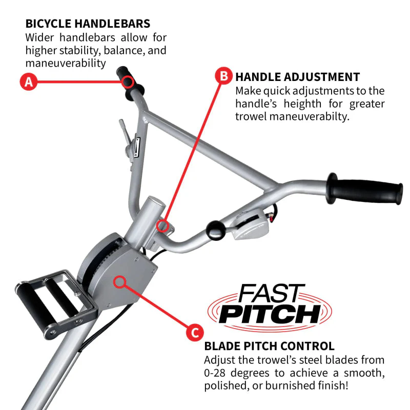 46" Honda Concrete Fast Pitch Power Trowel with 13HP Honda GX390 Finishing Blades Finishing Tool - Image 5