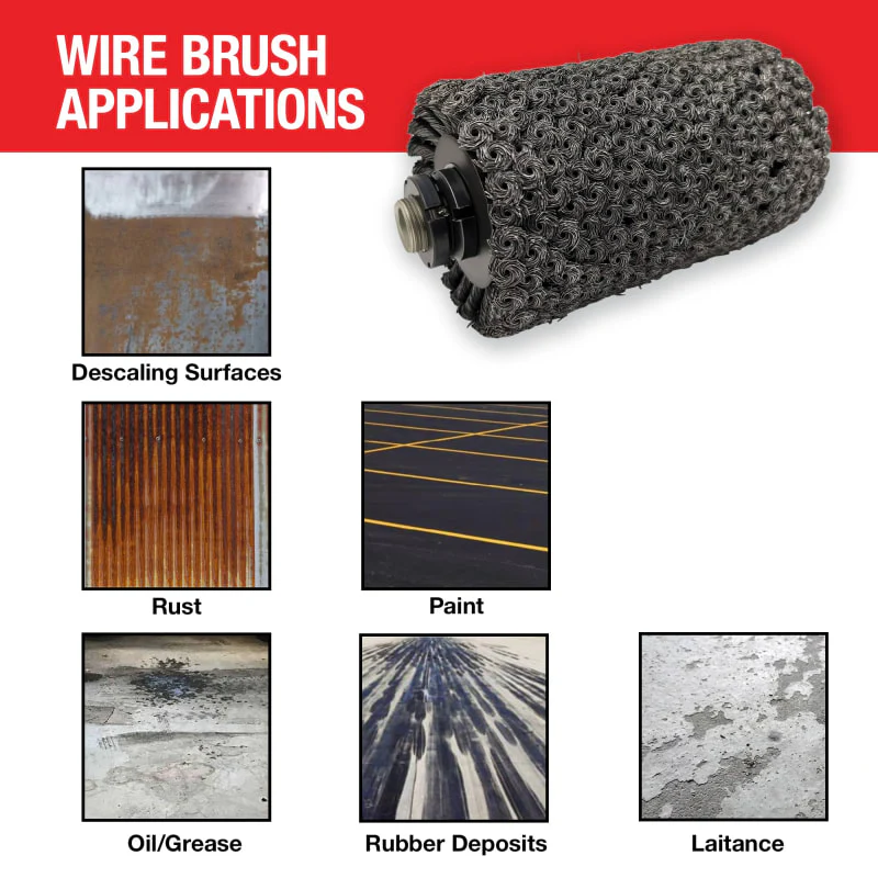 8-Inch Steel Wire Brush Drum Scarifier Attachment - Image 4