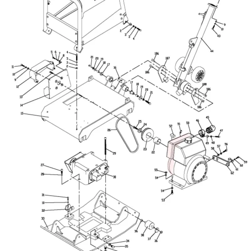 Belt Cover Spare Part for TPC170H 6.5HP Honda Reverse Compactor - Image 2