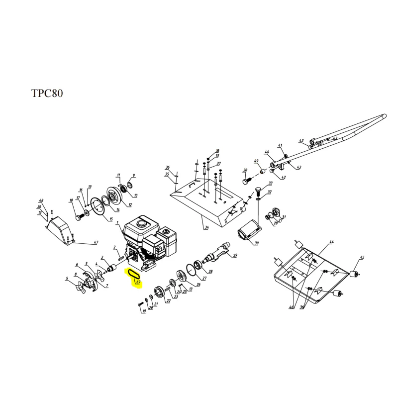 Belt TPC80 and TPC80H Plate Compactor (Part No. 69) - Image 2